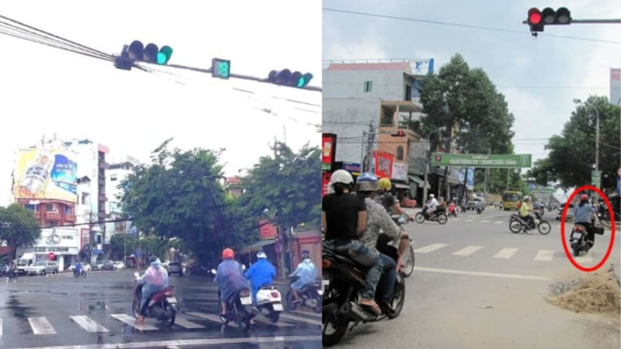 Đèn xanh còn mà đã dừng hoặc đèn xanh đã sáng mà chưa đi có bị phạt vi phạm như vượt đèn đỏ?