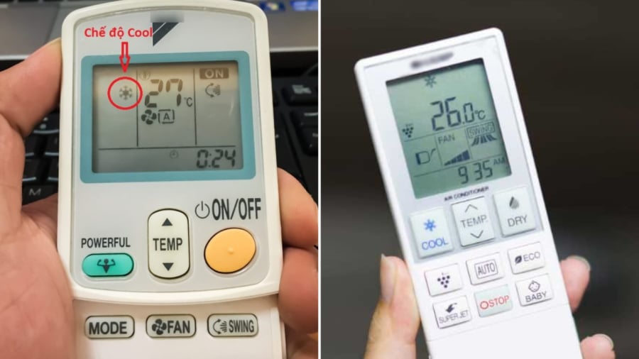 Chế độ Cool, chế độ Dry là những chế độ cơ bản của điều hòa.