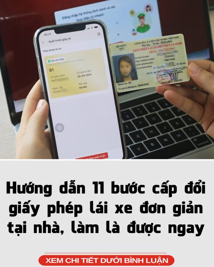 Hướng dẫn 11 bước cấp đổi giấy phép lái xe đơn giản tại nhà, làm là được ngay