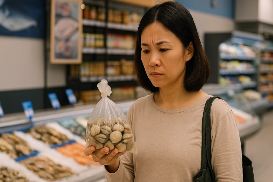 Người tiêu dùng cần tỉnh táo trước những loại hải sản trắng sạch bất thường, tránh rước hóa chất vào bữa cơm.